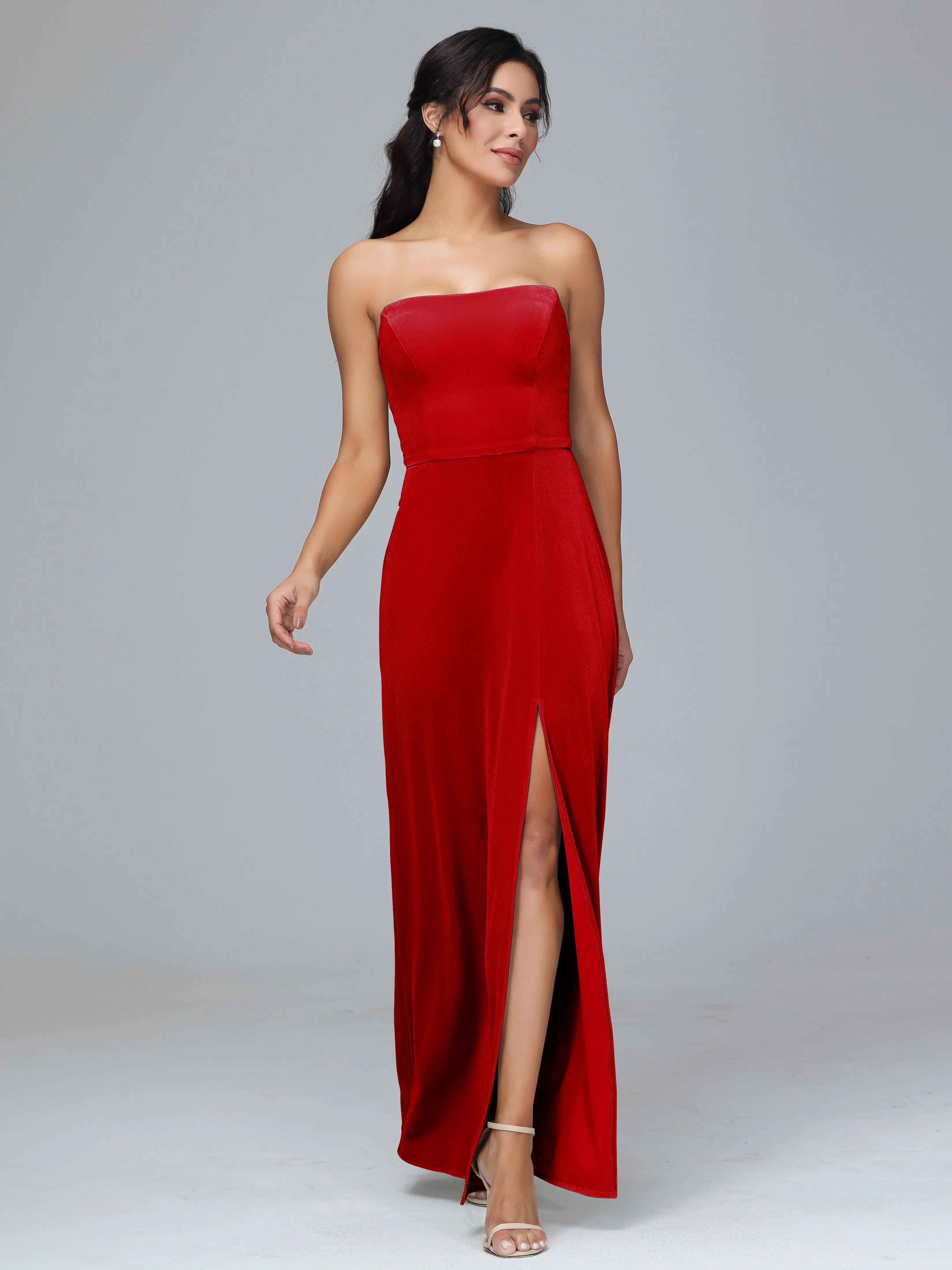 Strapless Backless Plus Size Bridesmaid Dresses