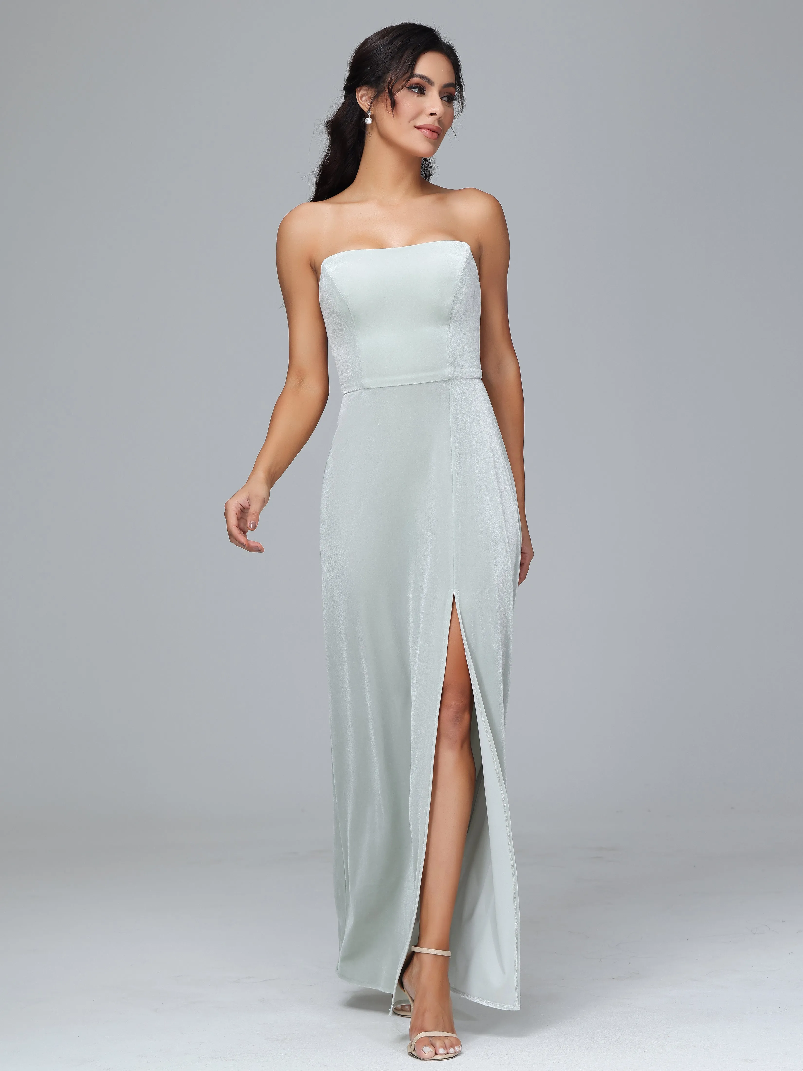 Strapless Backless Plus Size Bridesmaid Dresses