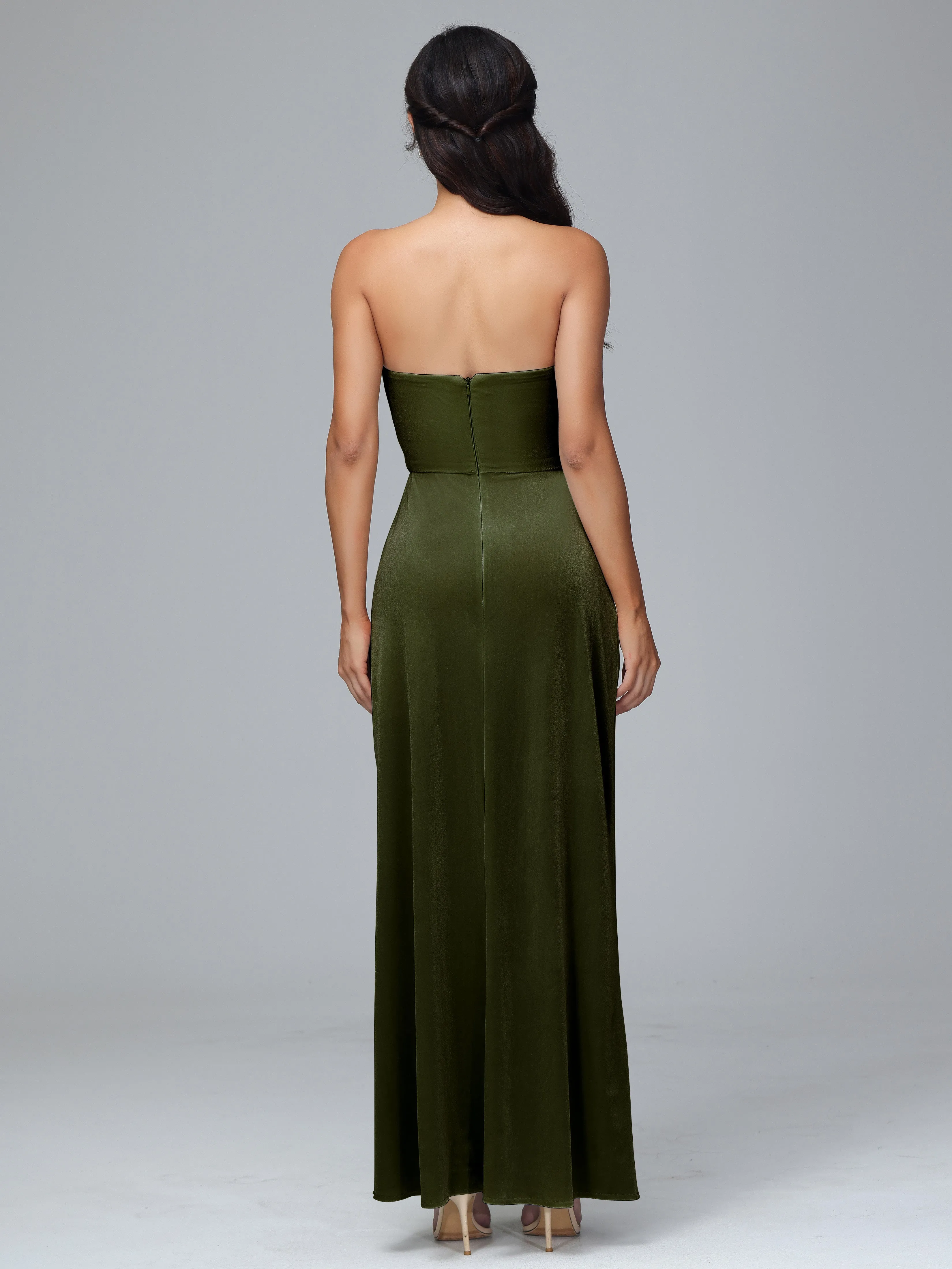 Strapless Backless Plus Size Bridesmaid Dresses