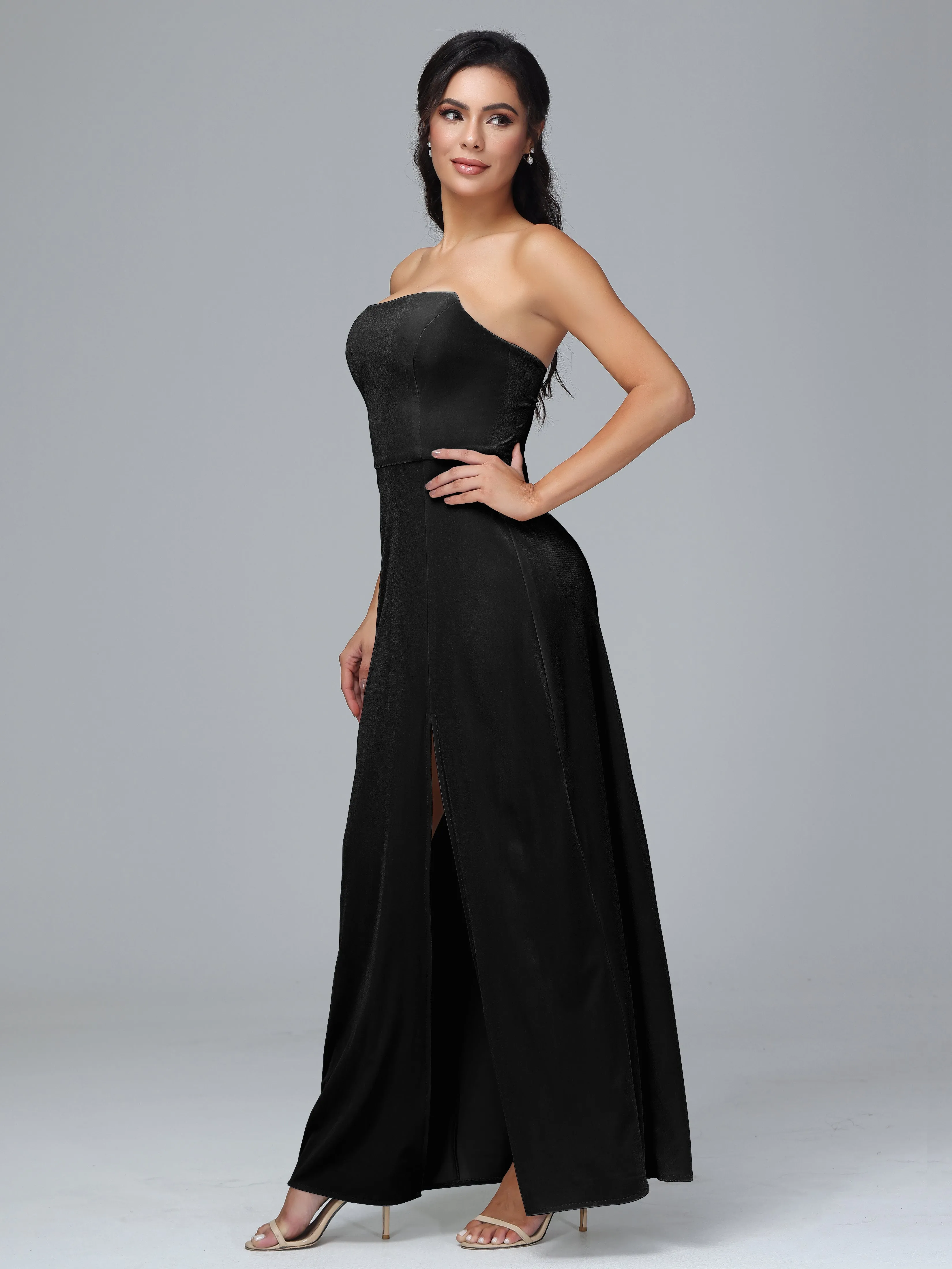 Strapless Backless Plus Size Bridesmaid Dresses