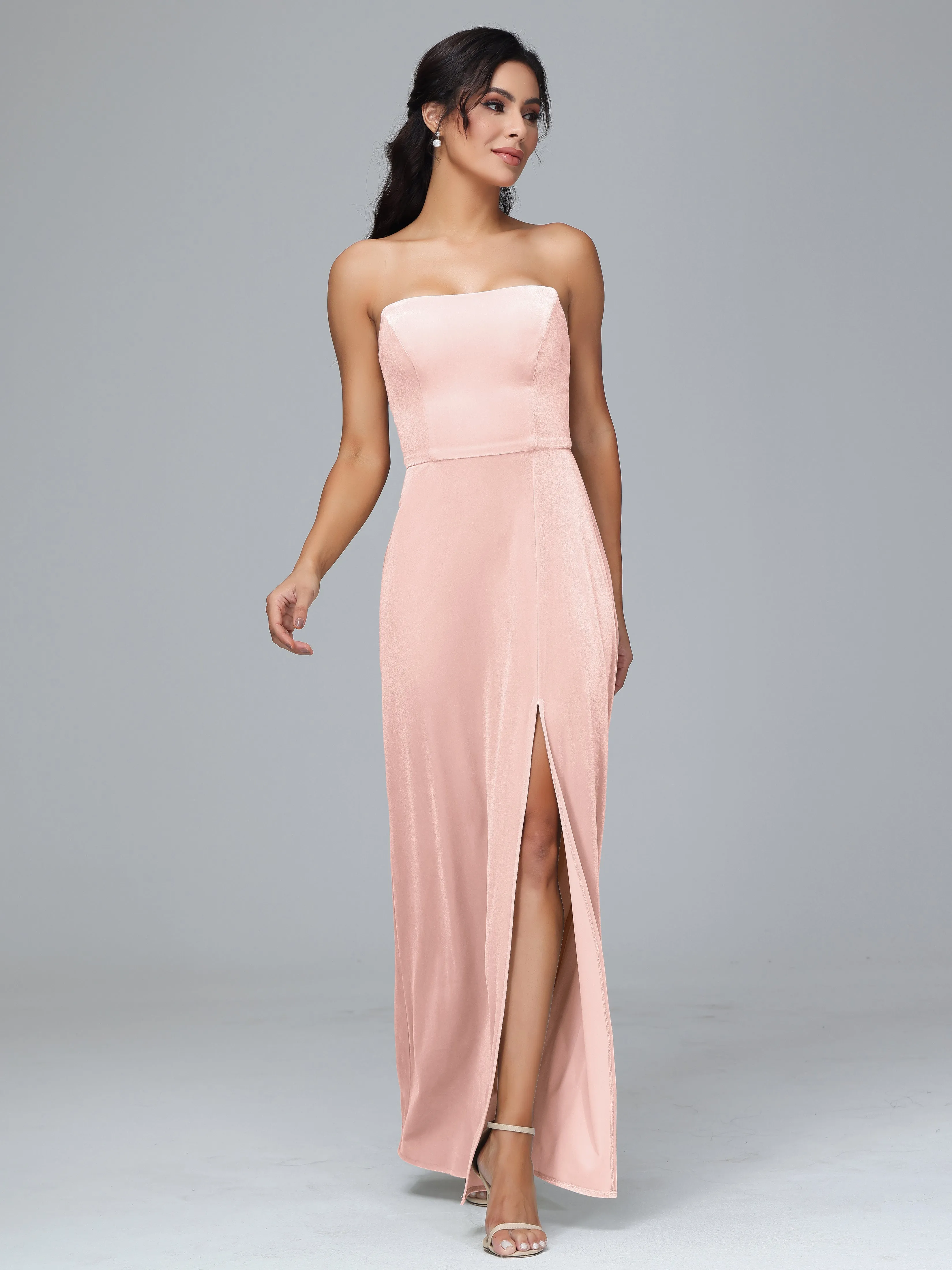 Strapless Backless Plus Size Bridesmaid Dresses