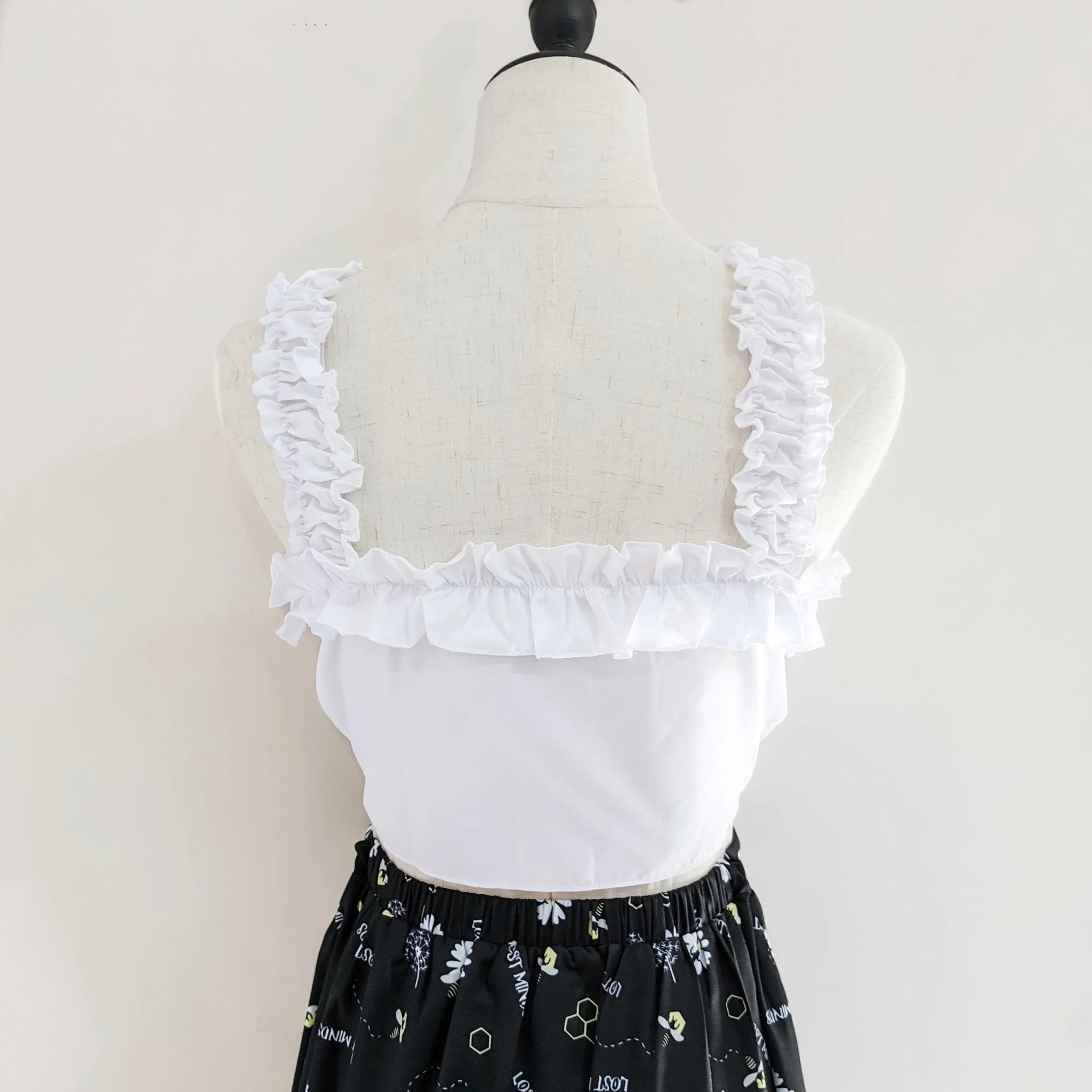 White Summer Ruffle Top